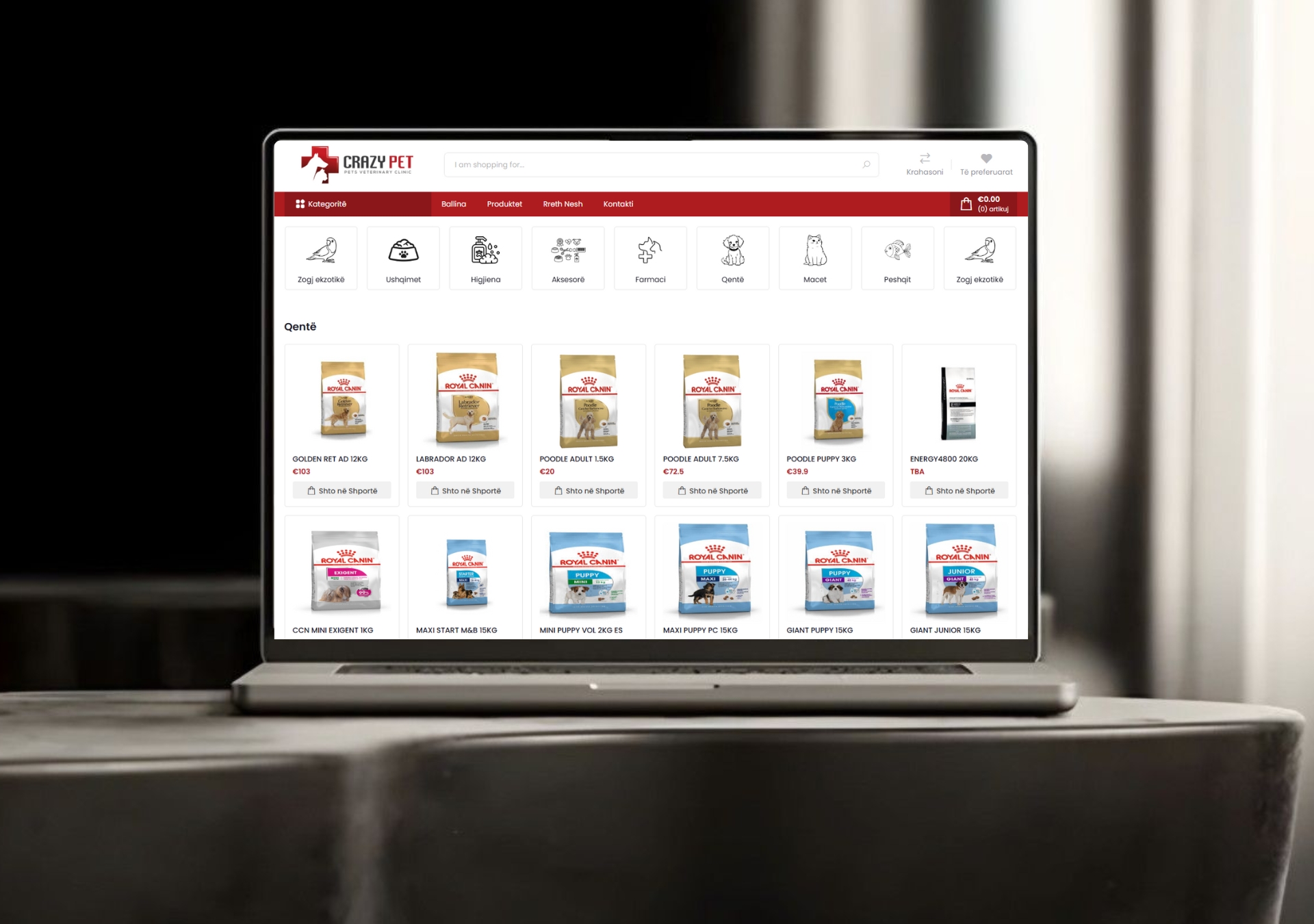 Crazy Pet E-Commerce Vorschau